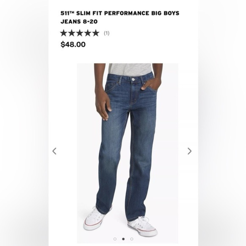 Levis 511 Slim Fit Performance Big Boys 12 REG 26 X 26